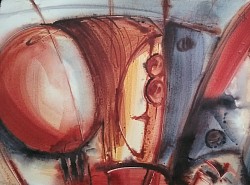 ↗️Title:- Just As:-5, Acrylic on paper. Size:- W37xH23 Inch.