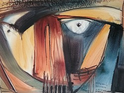 ↗️Title:- Just As:-7, Acrylic on paper. Size:- W37xH23 Inch.