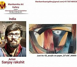 1st International online art Exhibition, organised by Manikarnika art Gallery,  16th to 30th. 2021